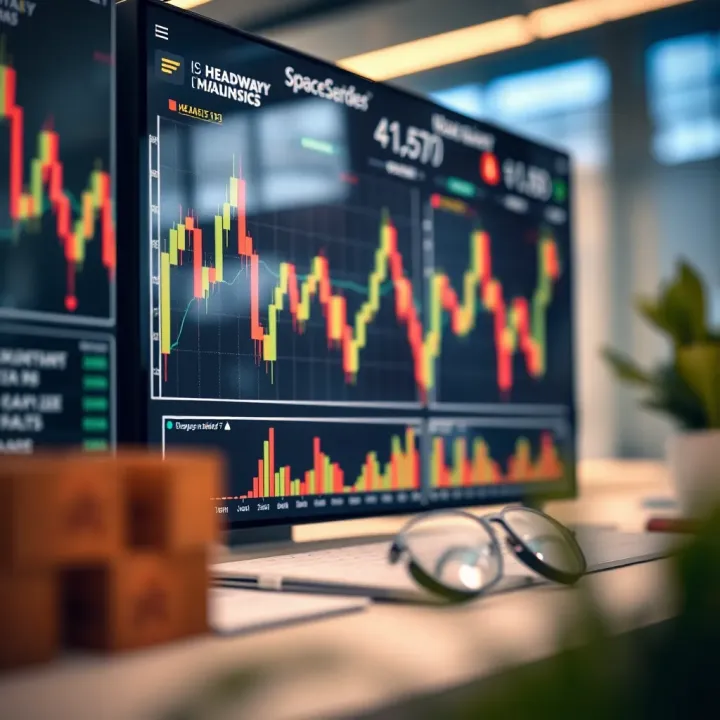 Financial chart displaying market trends and investment analysis