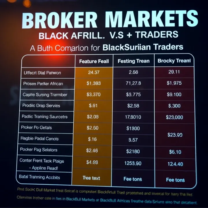 Comparison chart highlighting features and fees of BlackBull Markets versus other brokers for South African traders