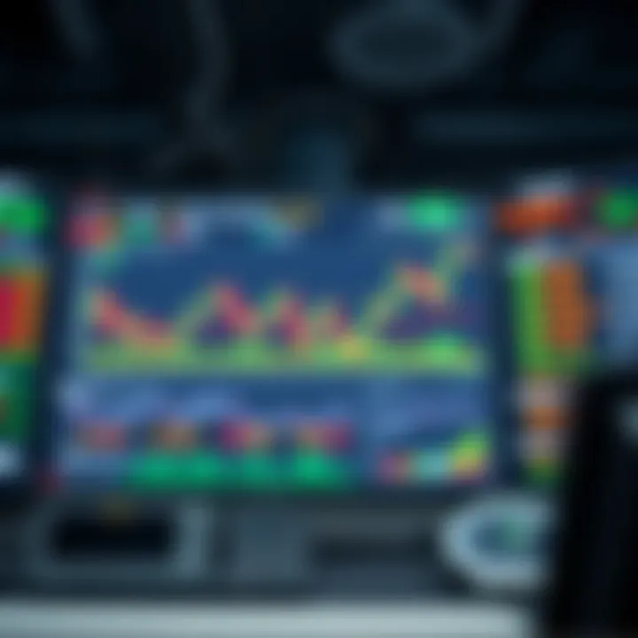 Automated Trading Platform Featuring Key Tools and Indicators Interface of automated trading software displaying charts, indicators, and risk management tools