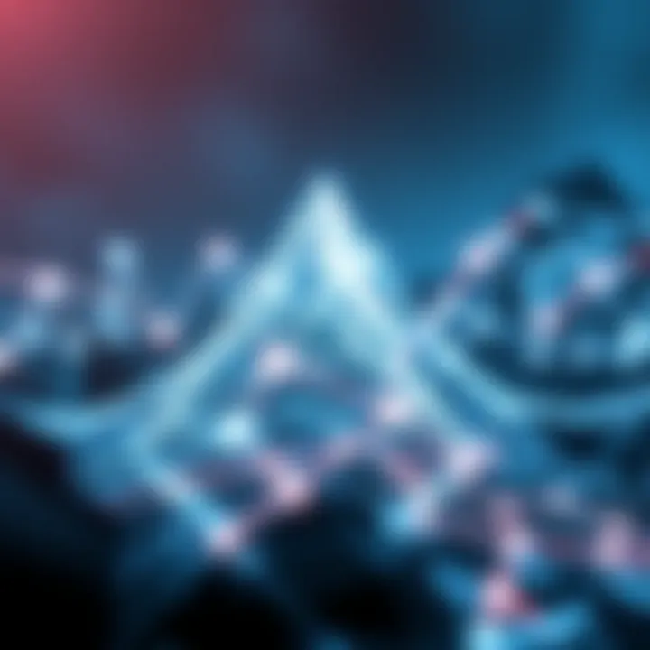 Illustration of Avalanche blockchain network highlighting technology and competitive landscape in cryptocurrency market