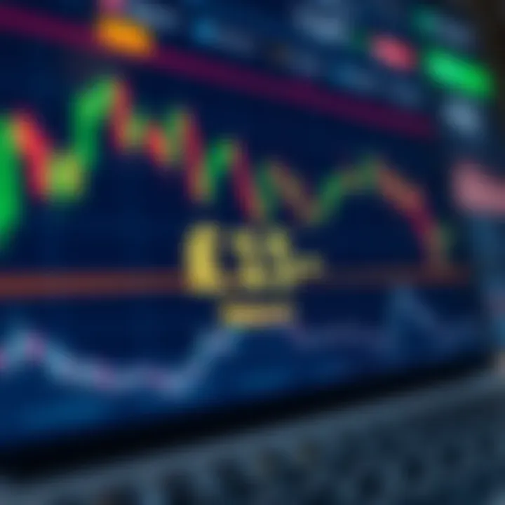 Illustration showing a digital trading platform with currency symbols and a low deposit amount highlighted