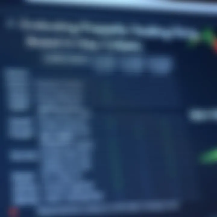 Comparison chart showing features of various proprietary trading firms for South African traders