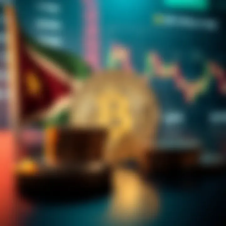 Visual representation of secure cryptocurrency trading with South African flag and digital currency icons