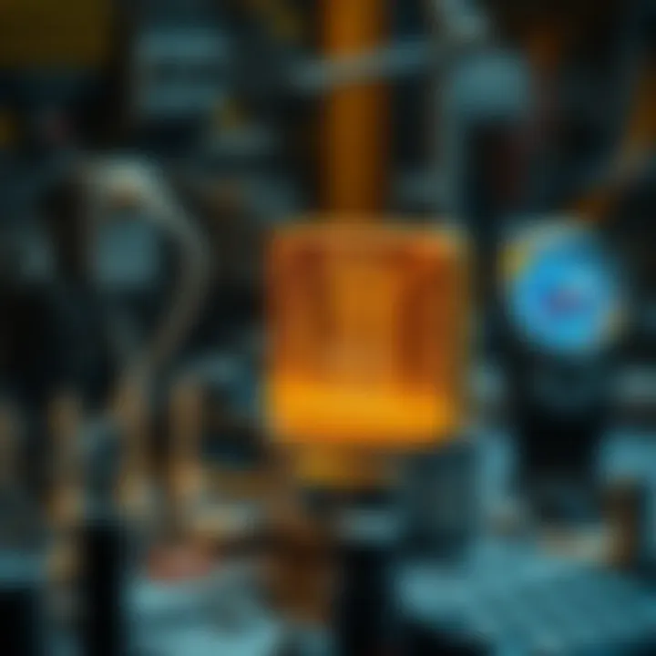 Illustration of technological devices and industrial tools emphasizing silver's role in technology