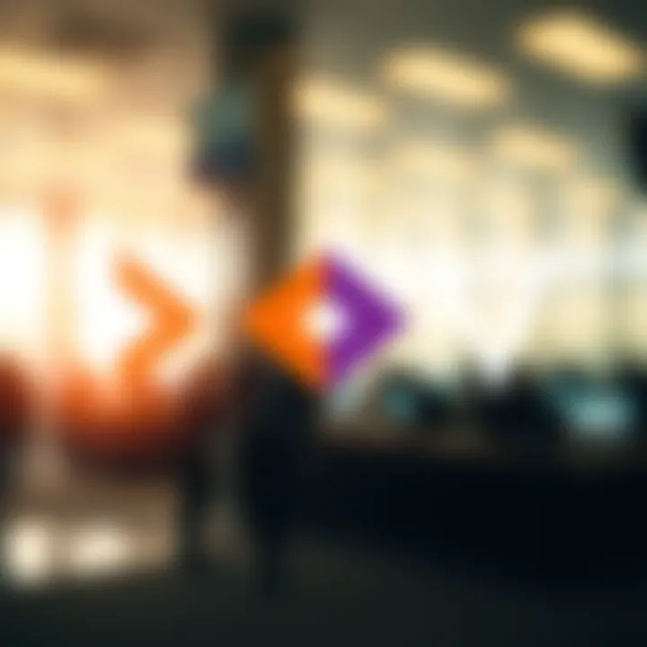 Abstract representation of Deriv logo highlighting the geometric shapes and color scheme