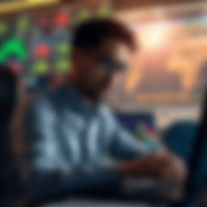 Financial analyst reviewing global economic data influencing currency exchange markets