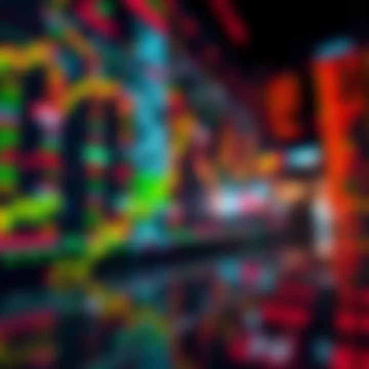 Abstract representation of global currency exchange with financial data