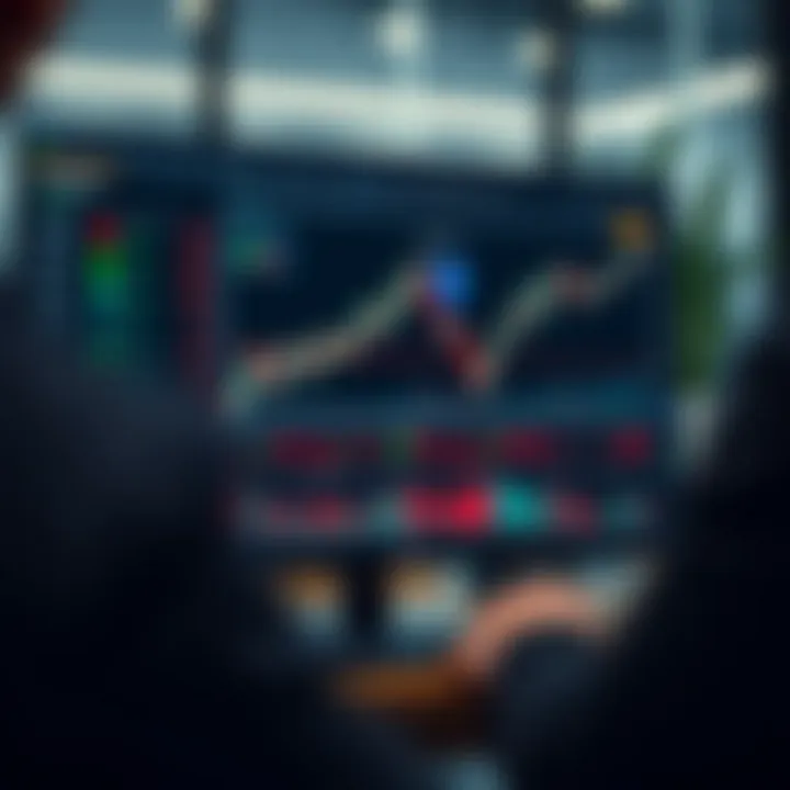Future Forex Trading Platform Interface with Real-Time Data User interface of Future Forex trading platform displaying forex and commodities charts with real-time data and advanced trading tools