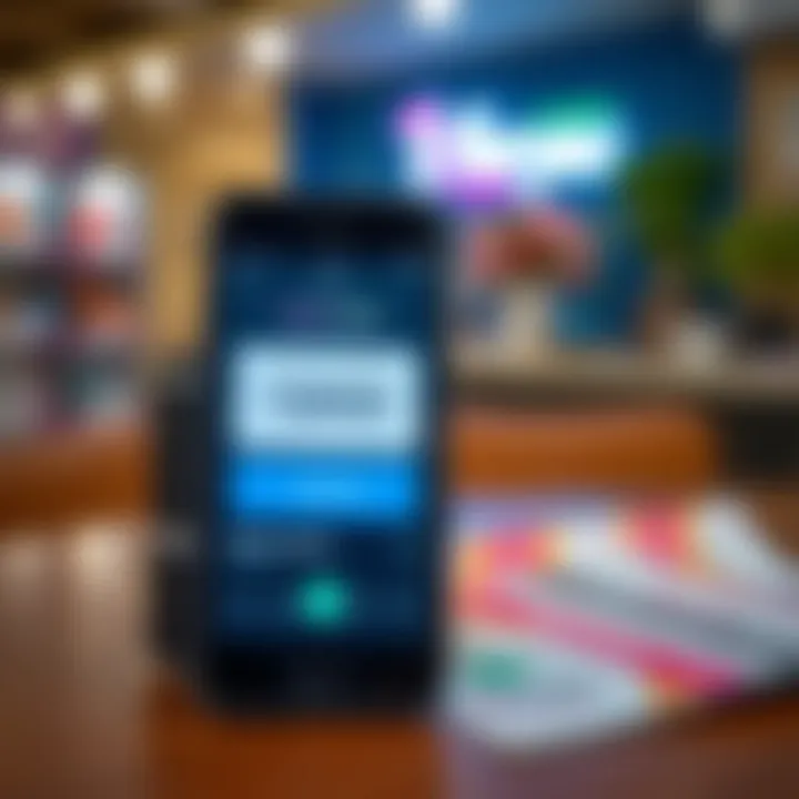 Discount vouchers and a smartphone displaying savings offers