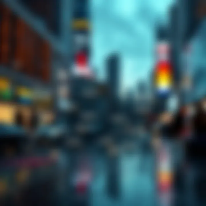 Map highlighting New York in relation to major financial centers influencing global stock and forex markets