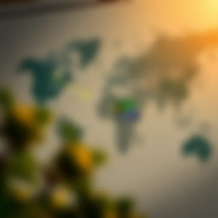 World map showing time zones with highlighted connection between New York and South Africa