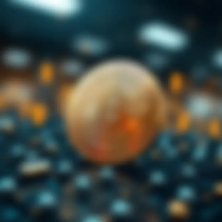 Conceptual graphic illustrating Pepe Coin technology and community network connections