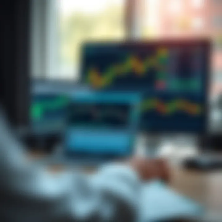 Set of trading tools and software interfaces illustrating efficient trade review techniques