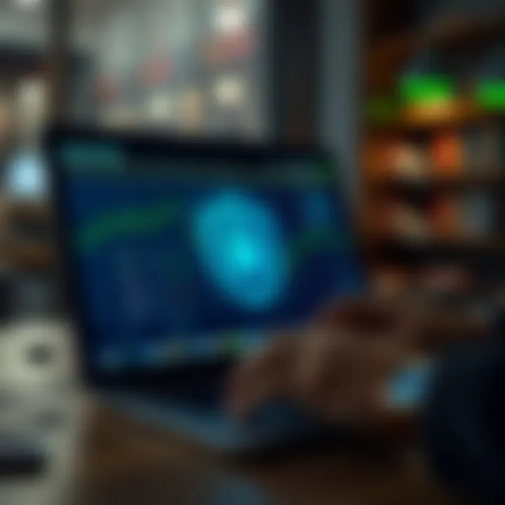 Illustration of secure account setup and data protection for online trading