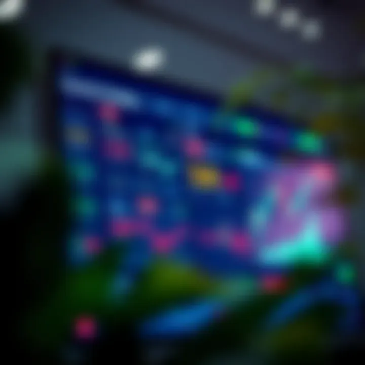 Dashboard interface showing various trading instruments and real-time market data on Quotex platform