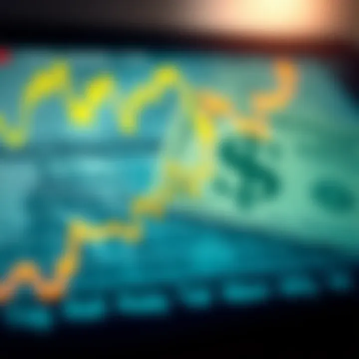 Graph showing fluctuations in the South African rand to US dollar exchange rate over recent days