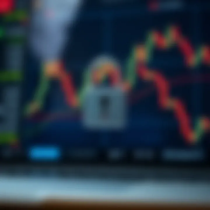 Digital representation of a secure license key unlocking access on a trading platform interface