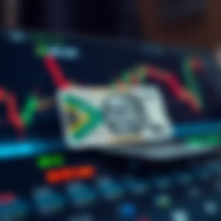 Visual representation of South African Rand wallet transactions on a digital trading account