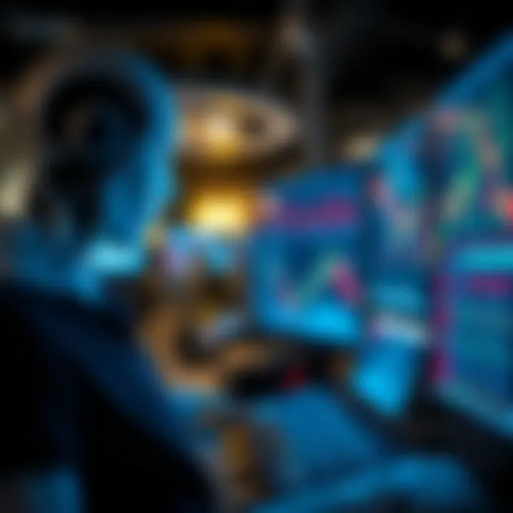 Digital interface displaying automated trading software executing financial market transactions