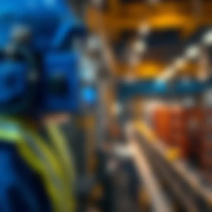 Blue Guardian device capturing real-time safety data in an industrial environment