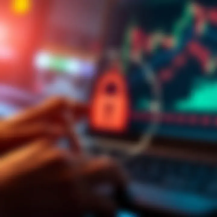 Digital illustration of a secure transaction with lock icon representing protection of funds in trading platforms