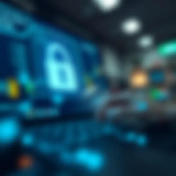 Illustration showing secure digital transaction with South African currency symbols