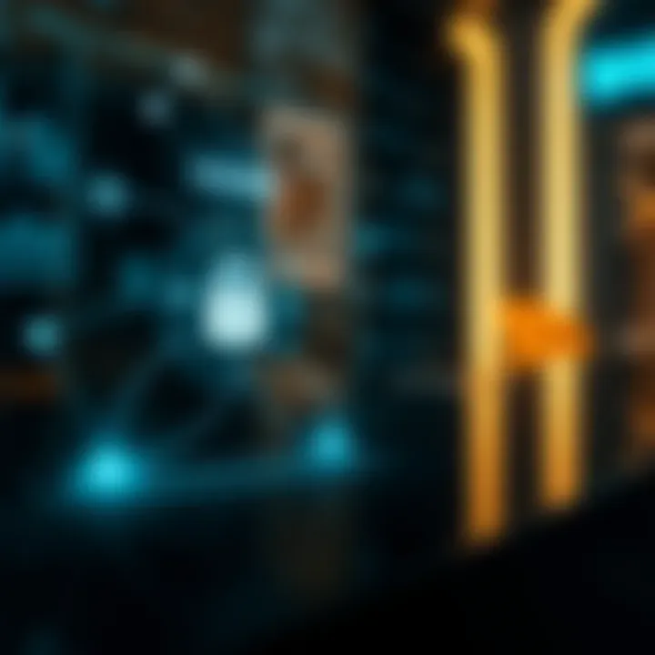 Conceptual graphic illustrating secure financial transactions and brokerage connectivity