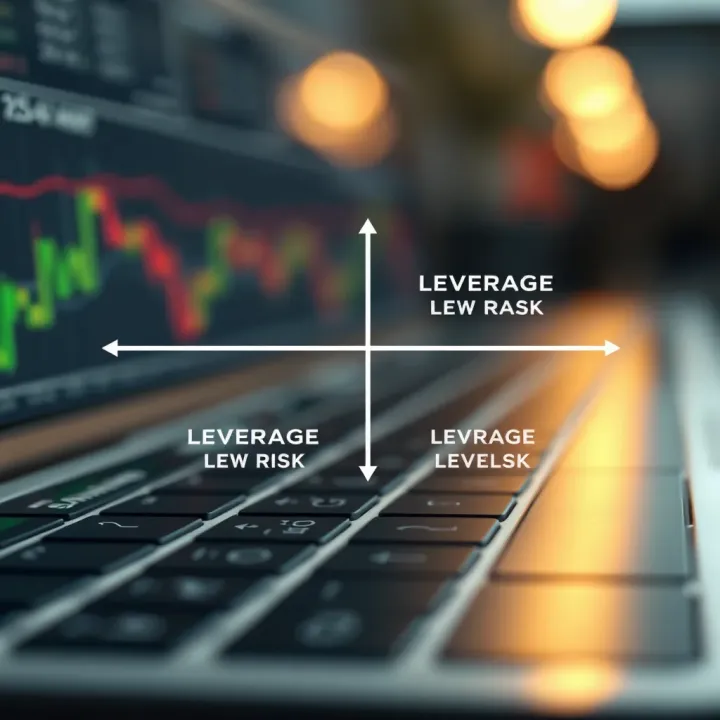 Diagram showing relationship between leverage levels and risk exposure for small trading accounts