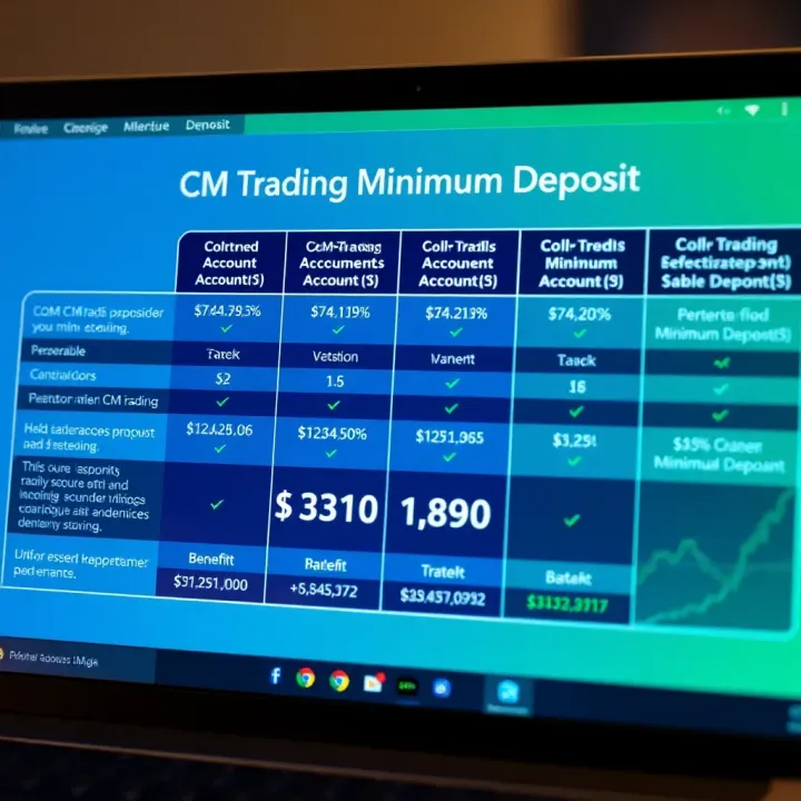 Comparison of CM Trading Account Types and Their Benefits Chart displaying different CM Trading account types with features and benefits for traders in South Africa