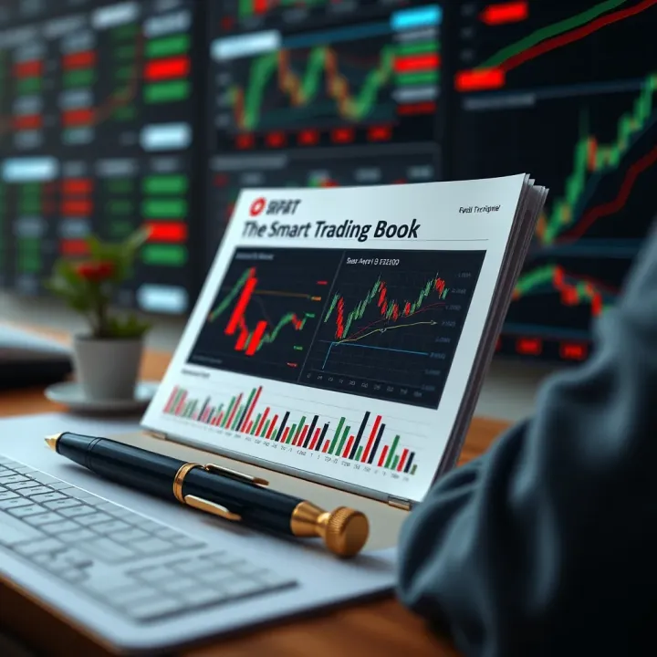 Illustration showing key trading strategies from the Smart Trading Book PDF with charts and graphs