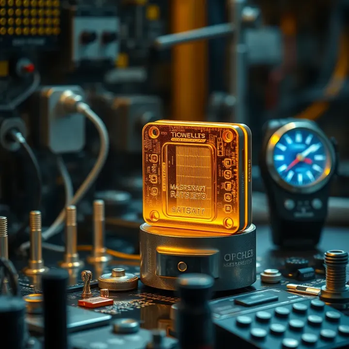 Illustration of technological devices and industrial tools emphasizing silver's role in technology