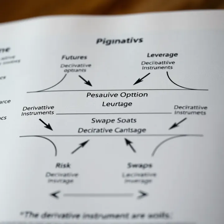 Overview of Derivative Instruments and Their Leverage Applications Diagram illustrating various derivative instruments like futures, options, and swaps with arrows indicating risk and leverage connections