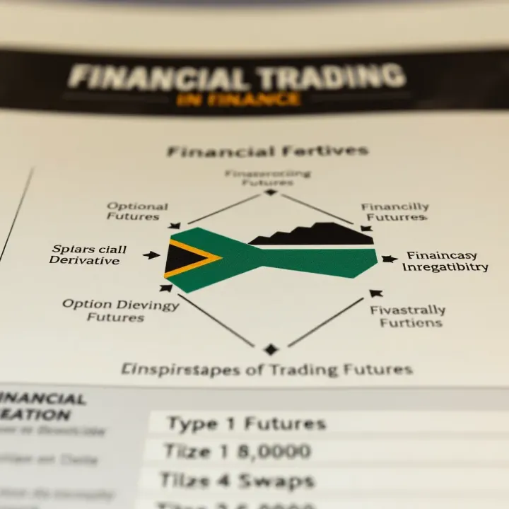 Common Types of Financial Derivatives in South Africa Diagram illustrating different types of financial derivatives including options, futures, and swaps