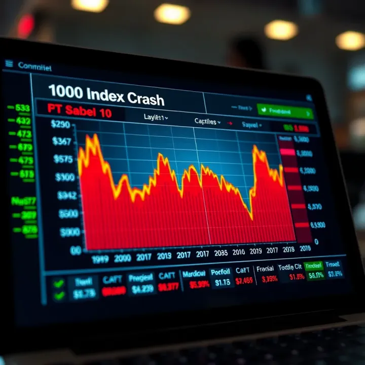 Chart showing economic impact of financial market crash on investment portfolios