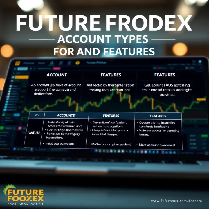 Graphical representation of different account types and features available on Future Forex for South African traders