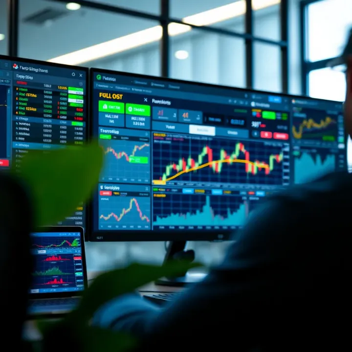 Screenshot of FXGT trading platform displaying various financial instruments and market charts