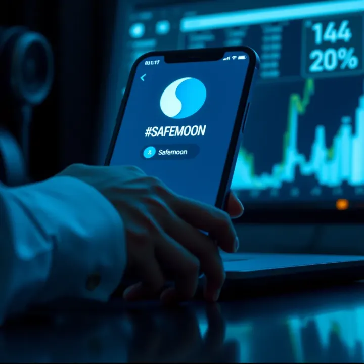 Digital wallet interface displaying SafeMoon cryptocurrency balance