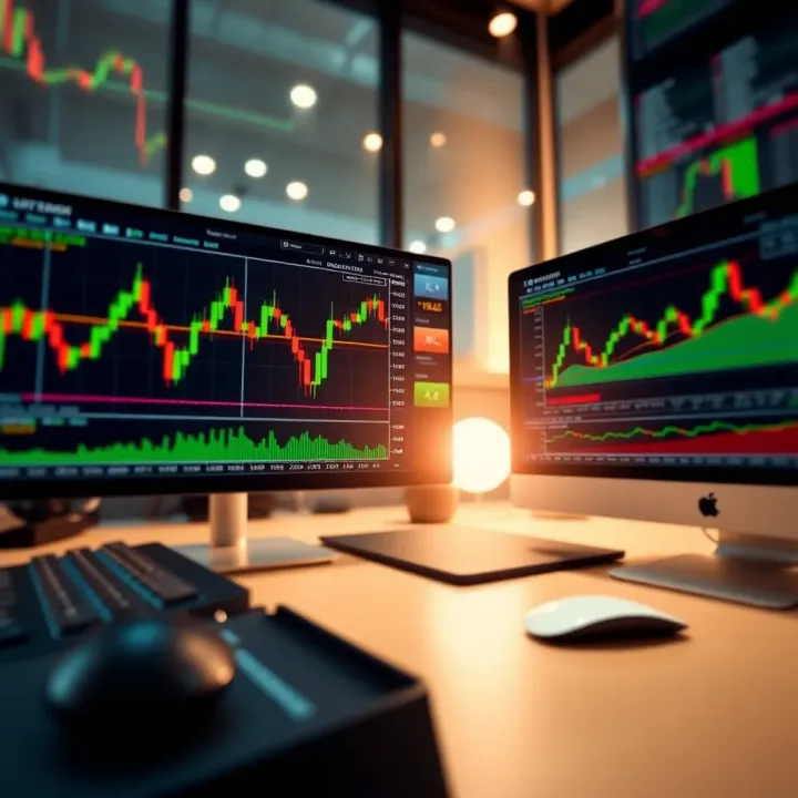 Comparison between demo trading screen and live trading screen highlighting differences