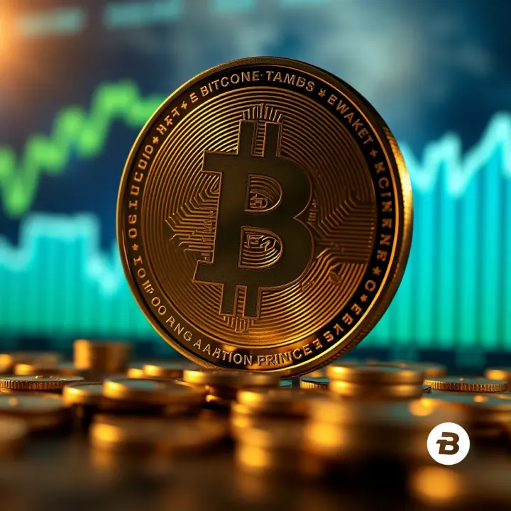 Digital representation of Pepe Coin symbol with upward market trend lines in the background