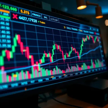 Automated Forex Trading Performance Analysis Graph showing automated forex trading performance on digital interface