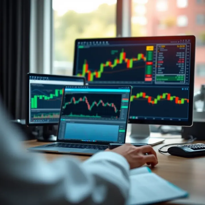 Essential Trading Tools for Efficient Trade Review Set of trading tools and software interfaces illustrating efficient trade review techniques