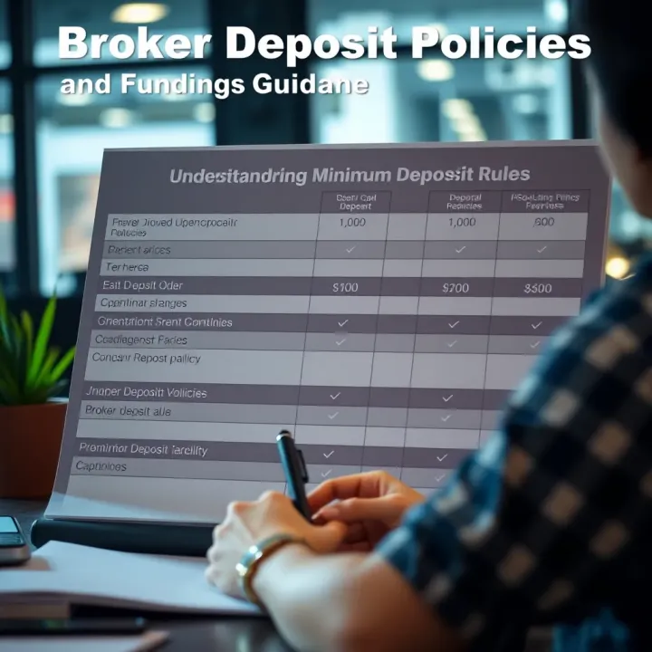 Comparison chart illustrating different broker deposit policies and funding options
