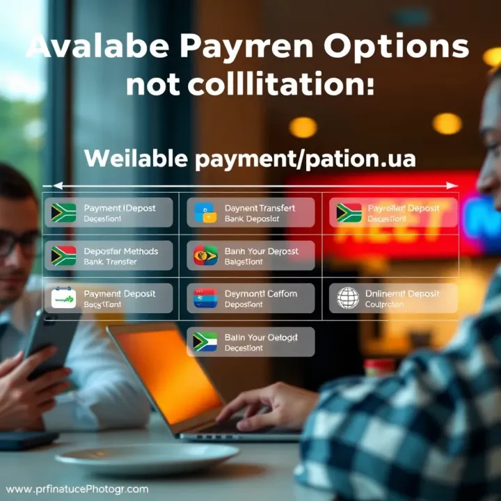 Graphic showing various payment methods for deposits including bank transfer and online payment platforms