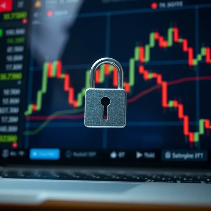 Digital representation of a secure license key unlocking access on a trading platform interface