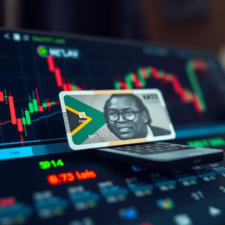 Visual representation of South African Rand wallet transactions on a digital trading account