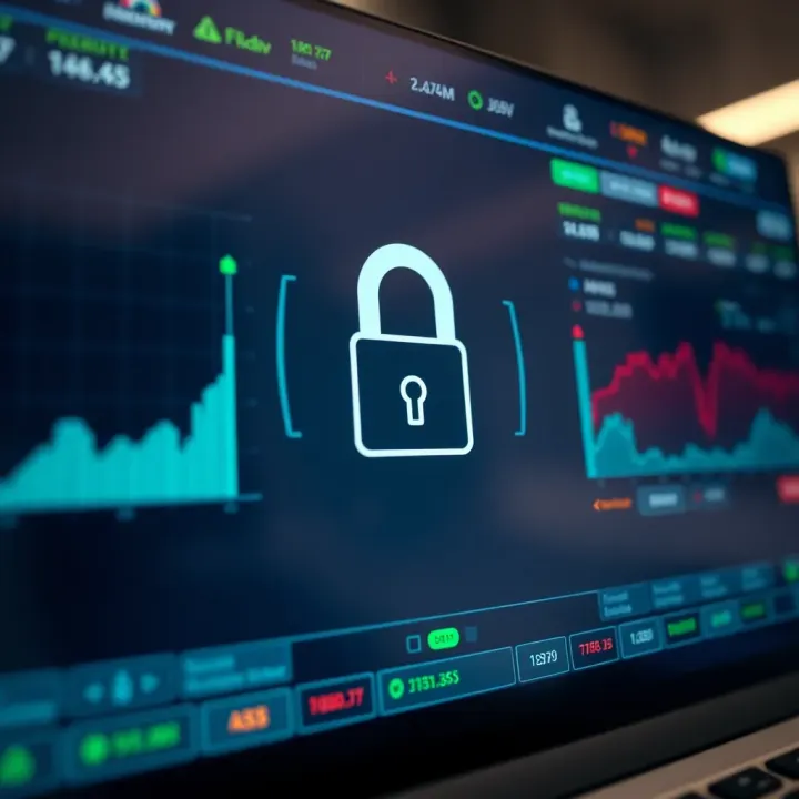 Secure login interface of an online trading platform emphasizing user protection