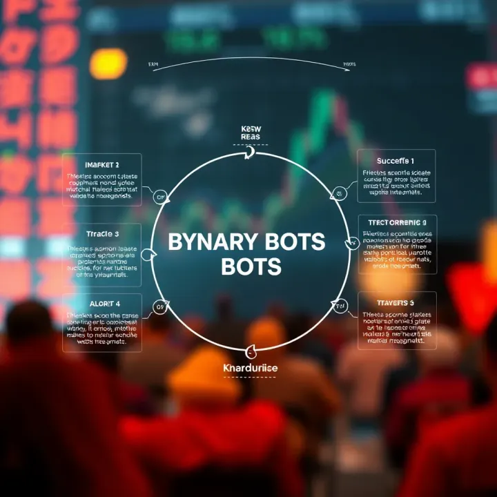 Diagram showing key components of binary bot technology including algorithms and market data analysis