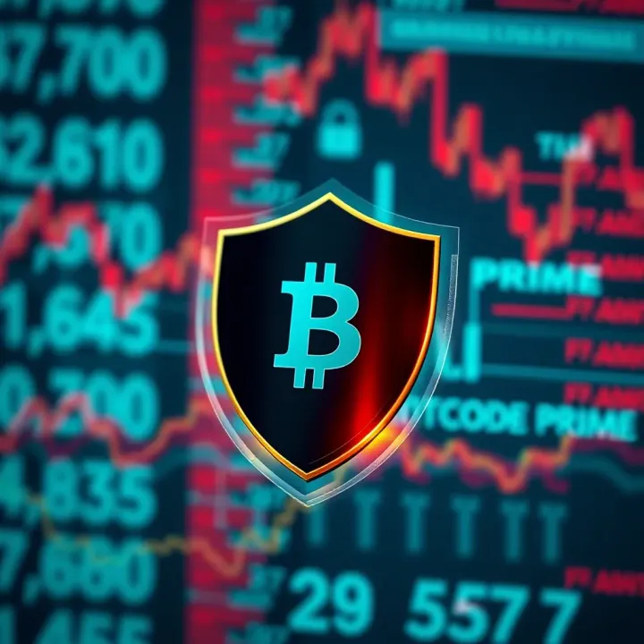 Security shield symbolizing protection measures in online cryptocurrency trading