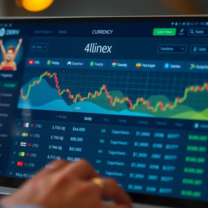 Overview of Deriv trading platform interface showing currency options