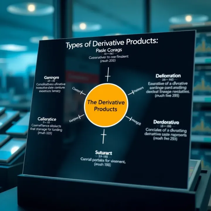 Diagram showing different types of derivative products linked to underlying assets